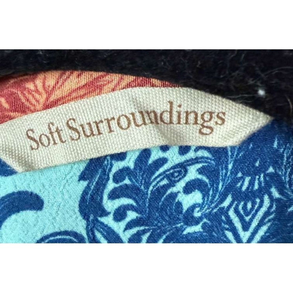 Soft Surroundings Womens Boho Patchwork Mixed Print Oversized Blouse 12 - Picture 6 of 7